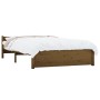 Estructura de cama madera maciza marrón miel 140x200 cm de vidaXL, Camas y somieres - Ref: Foro24-815047, Precio: 173,04 €, D...