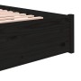 Black solid wood bed frame 120x190 cm by vidaXL, Beds and slatted bases - Ref: Foro24-814923, Price: 121,65 €, Discount: %