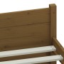 Estructura de cama madera maciza marrón miel 140x200 cm de vidaXL, Camas y somieres - Ref: Foro24-815047, Precio: 173,04 €, D...