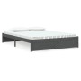 Gray solid wood bed frame 160x200 cm by vidaXL, Beds and slatted bases - Ref: Foro24-814961, Price: 189,23 €, Discount: %