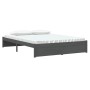 Gray solid wood bed frame 160x200 cm by vidaXL, Beds and slatted bases - Ref: Foro24-814961, Price: 189,23 €, Discount: %