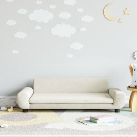 Cream velvet children's sofa 100x54x33 cm by vidaXL, Baby and Toddler Furniture - Ref: Foro24-3196385, Price: 85,23 €, Discou...