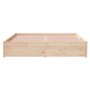 Solid wood bed frame 150x200 cm by vidaXL, Beds and slatted bases - Ref: Foro24-814954, Price: 141,34 €, Discount: %