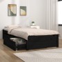 Single bed frame with drawers black 90x190 cm by vidaXL, Beds and slatted bases - Ref: Foro24-3103462, Price: 197,58 €, Disco...