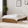 Estructura de cama madera maciza marrón miel 120x200 cm de vidaXL, Camas y somieres - Ref: Foro24-814947, Precio: 95,07 €, De...