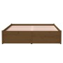 Estructura de cama madera maciza marrón miel 120x200 cm de vidaXL, Camas y somieres - Ref: Foro24-814947, Precio: 95,07 €, De...