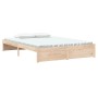 Estructura de cama de madera maciza 140x190 cm de vidaXL, Camas y somieres - Ref: Foro24-814929, Precio: 118,99 €, Descuento: %