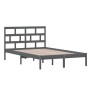 Estructura de cama madera maciza de pino gris 120x200 cm de vidaXL, Camas y somieres - Ref: Foro24-3101215, Precio: 134,48 €,...