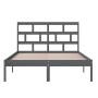 Estructura de cama madera maciza de pino gris 120x200 cm de vidaXL, Camas y somieres - Ref: Foro24-3101215, Precio: 134,48 €,...