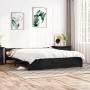 Black solid wood bed frame 160x200 cm by vidaXL, Beds and slatted bases - Ref: Foro24-815058, Price: 127,61 €, Discount: %