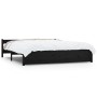 Black solid wood bed frame 160x200 cm by vidaXL, Beds and slatted bases - Ref: Foro24-815058, Price: 127,61 €, Discount: %