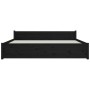 Black solid wood bed frame 160x200 cm by vidaXL, Beds and slatted bases - Ref: Foro24-815058, Price: 127,61 €, Discount: %