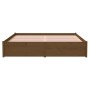 Honey brown solid wood bed frame 160x200 cm by vidaXL, Beds and slatted bases - Ref: Foro24-814962, Price: 174,99 €, Discount: %