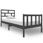 Estructura de cama madera maciza de pino gris 75x190 cm de vidaXL, Camas y somieres - Ref: Foro24-3101310, Precio: 108,42 €, ...