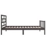 Estructura de cama madera maciza de pino gris 75x190 cm de vidaXL, Camas y somieres - Ref: Foro24-3101310, Precio: 108,42 €, ...