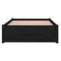 Estructura de cama individual madera maciza negra 90x190 cm de vidaXL, Camas y somieres - Ref: Foro24-814918, Precio: 87,64 €...