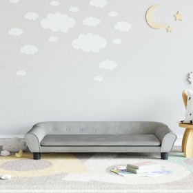 Light gray velvet children's sofa 100x50x26 cm by vidaXL, Baby and Toddler Furniture - Ref: Foro24-3196394, Price: 80,42 €, D...