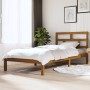 Honey brown solid pine wood bed frame 100x200 cm by vidaXL, Beds and slatted bases - Ref: Foro24-3101211, Price: 115,71 €, Di...