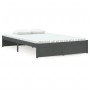 Gray solid wood bed frame 120x200 cm by vidaXL, Beds and slatted bases - Ref: Foro24-814946, Price: 167,37 €, Discount: %