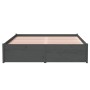 Gray solid wood bed frame 120x200 cm by vidaXL, Beds and slatted bases - Ref: Foro24-814946, Price: 167,37 €, Discount: %