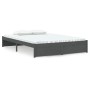 Estructura de cama de madera maciza gris 140x190 cm de vidaXL, Camas y somieres - Ref: Foro24-814931, Precio: 104,00 €, Descu...