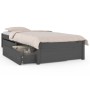 Estructura de cama individual con cajones gris 90x190 cm de vidaXL, Camas y somieres - Ref: Foro24-3103460, Precio: 194,85 €,...