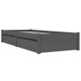 Estructura de cama individual con cajones gris 90x190 cm de vidaXL, Camas y somieres - Ref: Foro24-3103460, Precio: 194,85 €,...