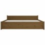 Estructura de cama madera maciza marrón miel 160x200 cm de vidaXL, Camas y somieres - Ref: Foro24-815057, Precio: 180,23 €, D...