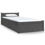 Gray bed frame with drawers 75x190 cm by vidaXL, Beds and slatted bases - Ref: Foro24-3103475, Price: 258,63 €, Discount: %