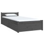 Gray bed frame with drawers 75x190 cm by vidaXL, Beds and slatted bases - Ref: Foro24-3103475, Price: 258,63 €, Discount: %