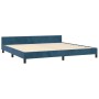 Dark blue velvet bed frame with headboard 200x200 cm by vidaXL, Beds and slatted bases - Ref: Foro24-347595, Price: 131,04 €,...