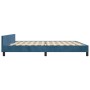 Dark blue velvet bed frame with headboard 200x200 cm by vidaXL, Beds and slatted bases - Ref: Foro24-347595, Price: 131,04 €,...