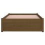 Estructura de cama madera maciza marrón miel 90x200 cm de vidaXL, Camas y somieres - Ref: Foro24-814937, Precio: 83,08 €, Des...