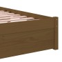 Estructura de cama madera maciza marrón miel 90x200 cm de vidaXL, Camas y somieres - Ref: Foro24-814937, Precio: 83,08 €, Des...