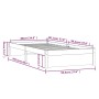 Estructura de cama madera maciza marrón miel 90x200 cm de vidaXL, Camas y somieres - Ref: Foro24-814937, Precio: 83,08 €, Des...