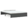 Estructura de cama madera maciza gris King Size 150x200 cm de vidaXL, Camas y somieres - Ref: Foro24-814956, Precio: 109,15 €...