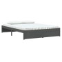 Estructura de cama madera maciza gris King Size 150x200 cm de vidaXL, Camas y somieres - Ref: Foro24-814956, Precio: 109,15 €...