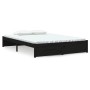 Black solid wood bed frame 140x200 cm by vidaXL, Beds and slatted bases - Ref: Foro24-814953, Price: 136,99 €, Discount: %