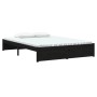 Black solid wood bed frame 140x200 cm by vidaXL, Beds and slatted bases - Ref: Foro24-814953, Price: 136,99 €, Discount: %