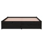 Black solid wood bed frame 140x200 cm by vidaXL, Beds and slatted bases - Ref: Foro24-814953, Price: 136,99 €, Discount: %