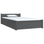 Estructura de cama con cajones gris 90x200 cm de vidaXL, Camas y somieres - Ref: Foro24-3103485, Precio: 213,99 €, Descuento: %