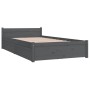 Estructura de cama con cajones gris 90x200 cm de vidaXL, Camas y somieres - Ref: Foro24-3103485, Precio: 213,99 €, Descuento: %