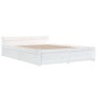 White bed frame with drawers 140x190 cm by vidaXL, Beds and slatted bases - Ref: Foro24-3103550, Price: 244,44 €, Discount: %