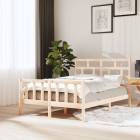 Solid pine wood bed frame 120x200 cm by vidaXL, Beds and slatted bases - Ref: Foro24-3101343, Price: 121,99 €, Discount: %