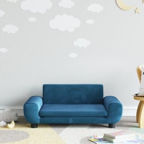 Blue velvet children's sofa 70x45x33 cm by vidaXL, Baby and Toddler Furniture - Ref: Foro24-3196386, Price: 64,99 €, Discount: %