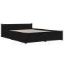 Bed frame with drawers black 120x200 cm by vidaXL, Beds and slatted bases - Ref: Foro24-3103558, Price: 345,93 €, Discount: %