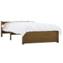 Estructura de cama madera maciza marrón miel 90x200 cm de vidaXL, Camas y somieres - Ref: Foro24-815032, Precio: 114,10 €, De...