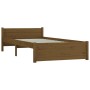 Estructura de cama madera maciza marrón miel 90x200 cm de vidaXL, Camas y somieres - Ref: Foro24-815032, Precio: 114,10 €, De...