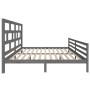 Solid gray pine wood bed frame 200x200 cm by vidaXL, Beds and slatted bases - Ref: Foro24-3101305, Price: 179,76 €, Discount: %