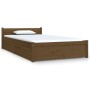 Estructura de cama con cajones marrón miel 100x200 cm de vidaXL, Camas y somieres - Ref: Foro24-3103491, Precio: 219,99 €, De...